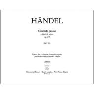 Händel, G. F.: Concerto grosso Op. 6/3 HWV 327 e-Moll – Stimmen 