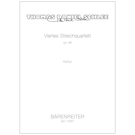 Schlee, T. D.: Viertes Streichquartett Op. 86 – Partitur 