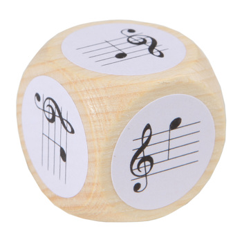 Note Dice with treble clef c''-g''