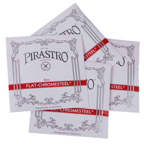 FLAT-CHROMESTEEL contrabassnaren SET van Pirastro middel