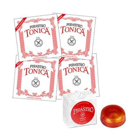 TONICA »NEW FORMULA« altvioolsnaren SET + hars van Pirastro 