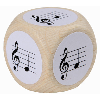 Note Dice with treble clef c' - g'