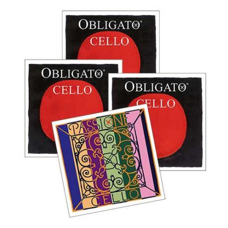 PASSIONE/OBLIGATO cellosnaren SET van Pirastro 4/4 | middel