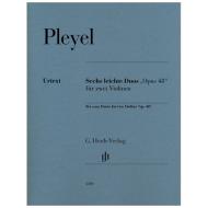 Pleyel, I. J.: Sechs Duos Op. 48 für 2 Violinen 