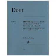 Dont, J.: 24 Vorübungen zu den Etüden von Kreutzer und Rode für Violine solo Op. 37 