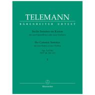 Telemann, G. Ph.: Sechs Sonaten im Kanon – Op. 5 Band 1 TWV 40: 118-120 