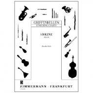 Grifftabelle für Violine 