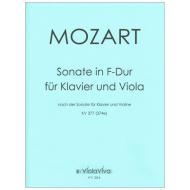 Mozart, W. A.: Violasonate F-Dur nach KV 377 