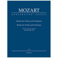 Mozart, W. A.: Werke für Violine und Orchester KV 207, 211, 216, 218, 219, 261, 269 (261a), 373 