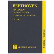 Beethoven, L. v.: Romanzen G-Dur Op. 40 und F-Dur Op. 50 – Studienpartitur 