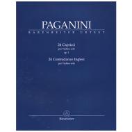 Paganini, N.: 24 Capricci Op. 1 und Op. 24 Contrandaze Inglesi 