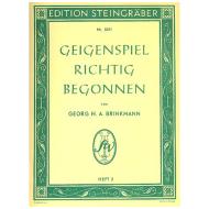 Brinkmann, Georg H. A.: Geigenspiel richtig begonnen Band 2 