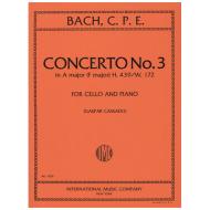 Bach, C. Ph. E.: Violoncellokonzert Nr. 3 in A-Dur 
