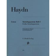Haydn, J.: Streichquartette Heft 1: Op. 1/1-4, 1/6, Op. 2/1-2, 2/4, 2/6, Op. 1/0, Op. 3/5 Urtext 
