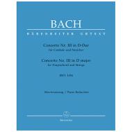 Bach, J. S.: Cembalokonzert Nr. 3 BWV 1054 D-Dur 