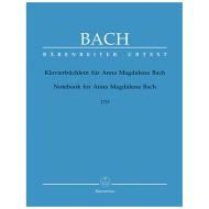 Bach, J. S.: Klavierbüchlein für Anna Magdalena Bach (1725) 