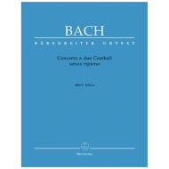 Bach, J. S.: Concerto a due Cembali senza ripieno BWV 1061a C-Dur 