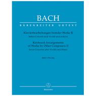 Bach, J. S.: Klavierbearbeitungen fremder Werke II BWV 978-984 