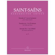 Saint-Saëns, C.: Sonate Nr. 1 in d-Moll Op. 75 