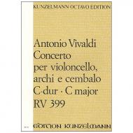 Vivaldi, A.: Violoncellokonzert RV 399 C-Dur – 1. Violine 