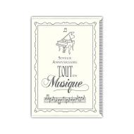 Wenskaart »Joyeux Anniversaire tout en Musique« 