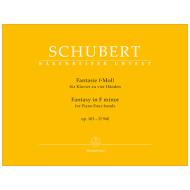 Schubert, F.: Fantasie für Klavier zu vier Händen f-Moll op. 103 D 940 