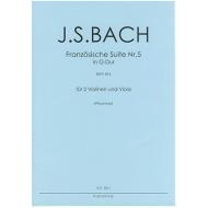 Bach, J. S.: Französische Suite Nr. 5 G-Dur nach BWV 816 