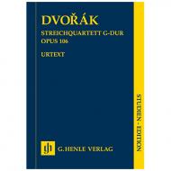 Dvořák, A.: Streichquartett Op. 106 G-Dur – Partitur 