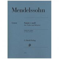 Mendelssohn Bartholdy, F.: Violasonate c-Moll 