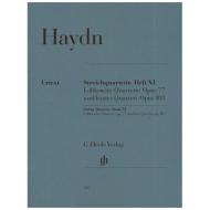 Haydn, J.: Streichquartette Heft 11: Op. 77/1-2, Op. 103 (Lobkowitz-Quartette + letztes Q.) Urtext 