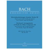 Bach, J. S.: Klavierbearbeitungen fremder Werke III BWV 985-987, 592a, 972a 