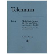 Telemann, G. Ph.: Methodische Sonaten für Flöte oder Violine und Bc Bd. II 