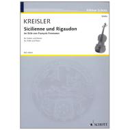 Kreisler, F.: Sicilienne et Rigaudon 