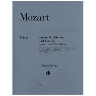 Mozart, W. A.: Violinsonate KV 304 (300c) e-Moll 