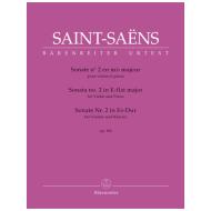 Saint-Saëns, C.: Sonate Nr. 2 für Violine und Klavier in Es-Dur Op. 102 