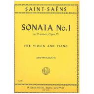 Saint-Saëns, C.: Violinsonate Nr. 1 Op. 75 d-Moll 