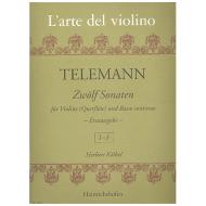 Telemann, G. Ph.: 12 Violinsonaten Band 1 (Nr. 1-3) 