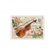 Post card Vintage Violin 