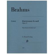 Brahms, J.: Klaviersonate Op. 2 fis-Moll 