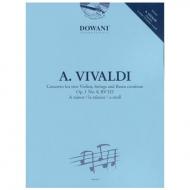 Vivaldi, A.: Konzert für 2 Violinen und Klavier Op. 3/8 RV 522 a-Moll (+CD) 