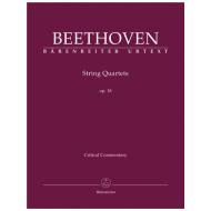 Beethoven, L. v.: Streichquartette Op. 18 – Kritischer Bericht 