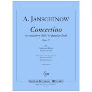 Janschinow, A.: Concertino im russischen Stil Op. 35 