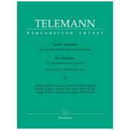 Telemann, G. Ph.: Sechs Sonaten Op. 2 TWV 40:101-106 Band 2 